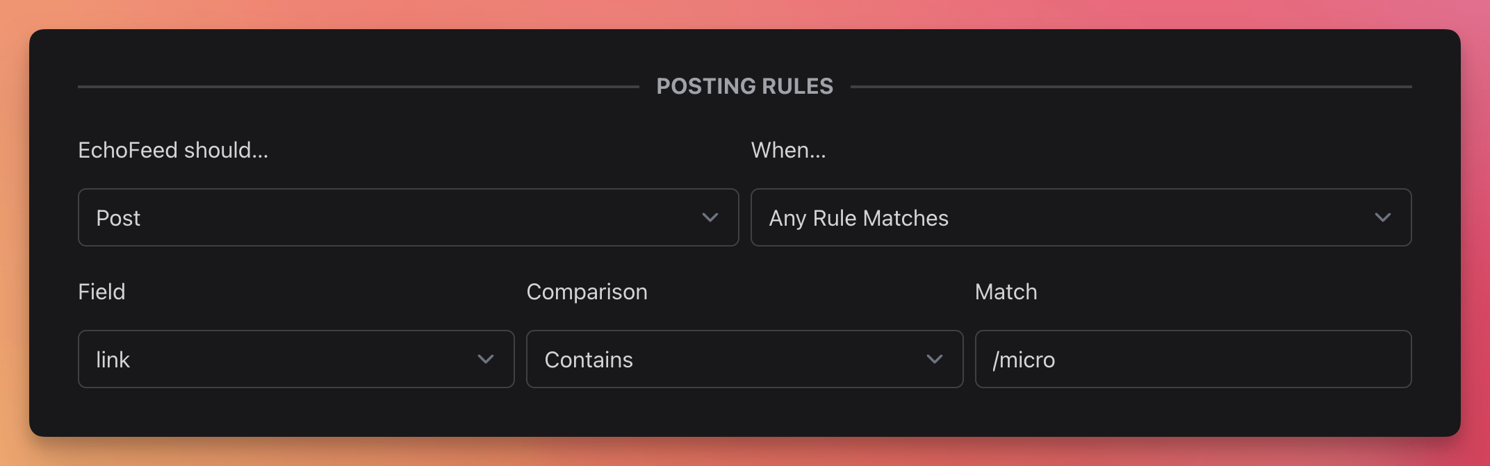 EchoFeed posting rules