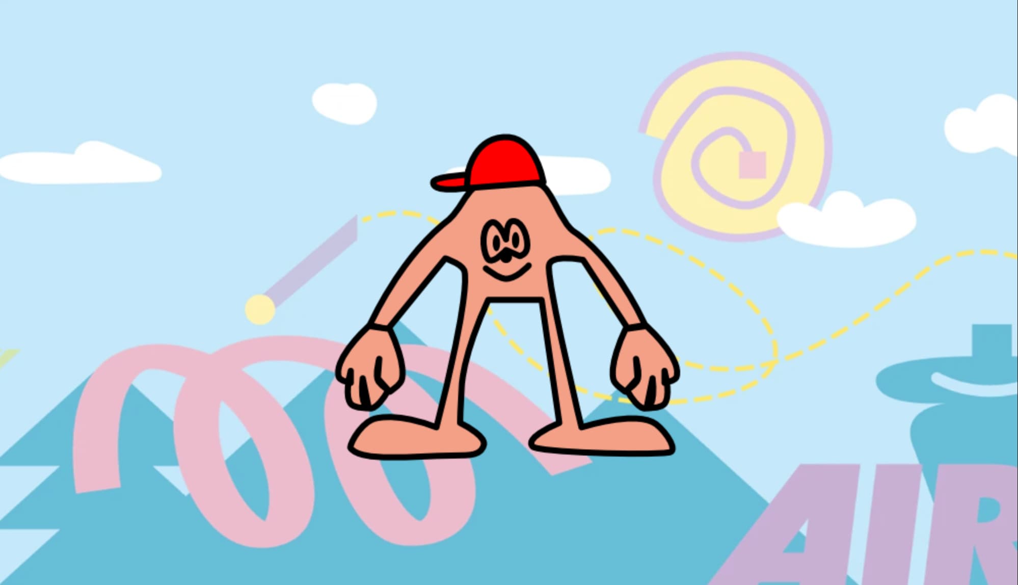 A naked AirSteppy in the shape of an A