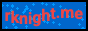 A blue button that says rknight.me. The text is waving around and changing colours