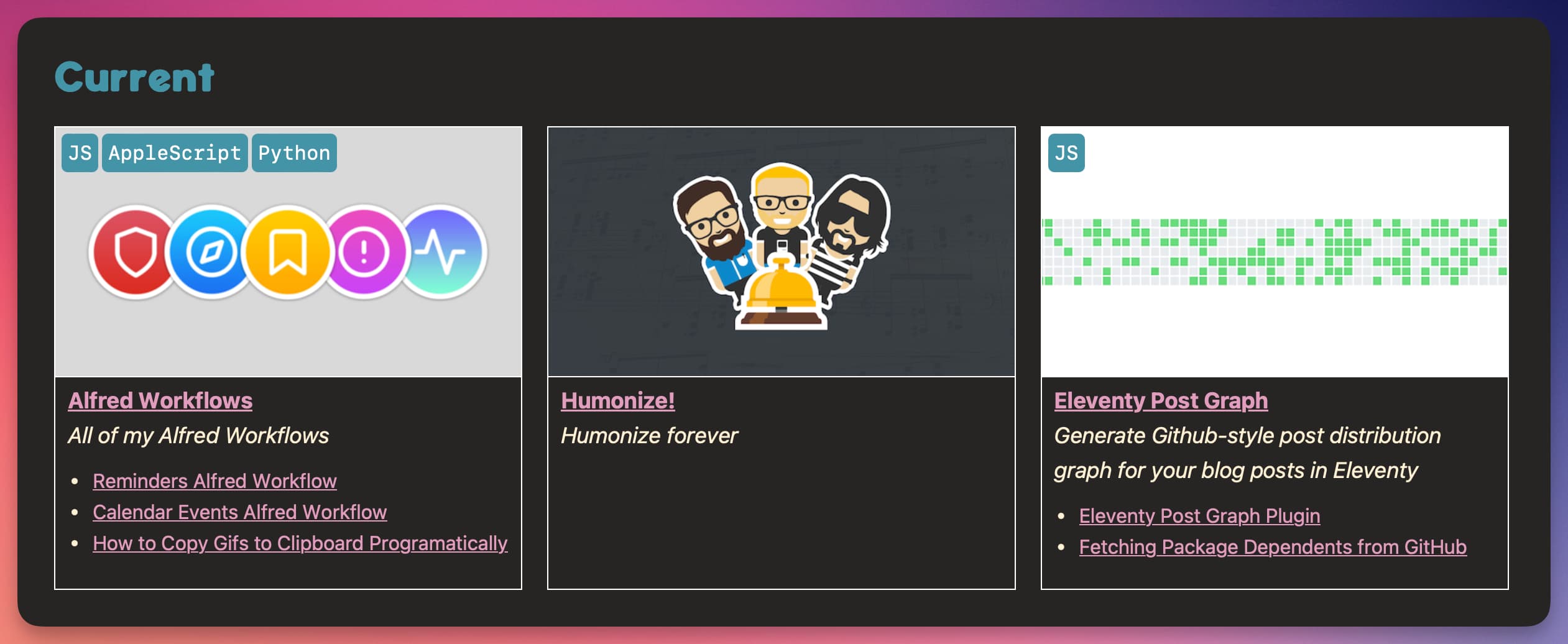 Sample of the projects output