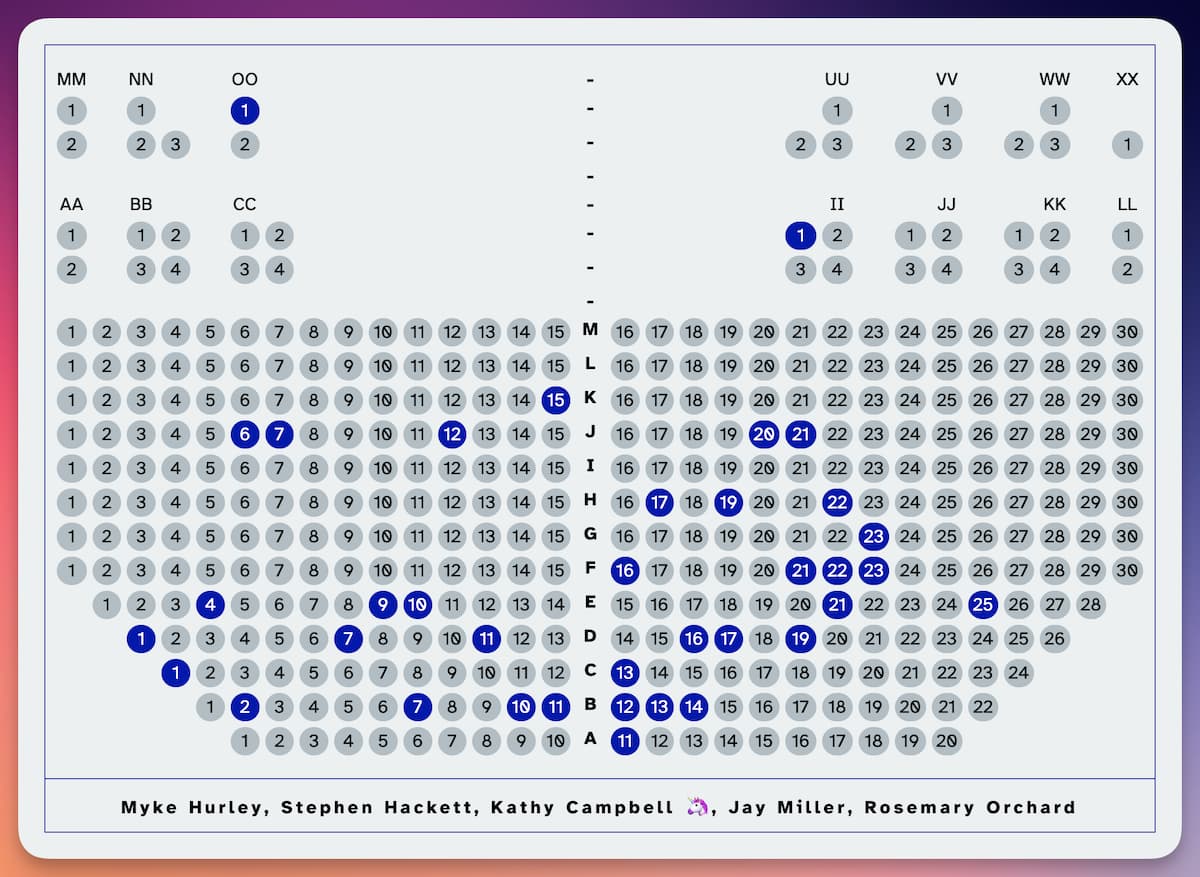 Relay 10 Seating Plan